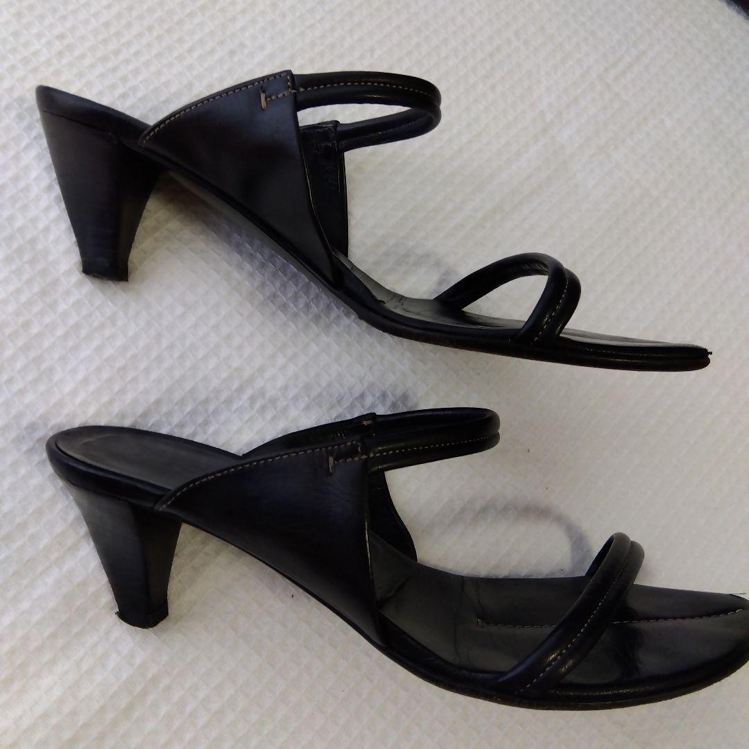 PRADA ブラック レザー サンダル