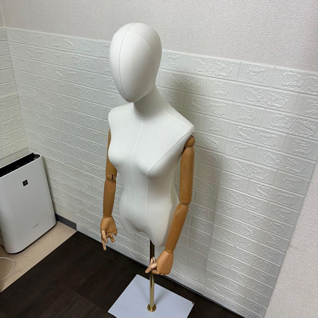 ホワイトマネキン 木製腕付き 約160cm