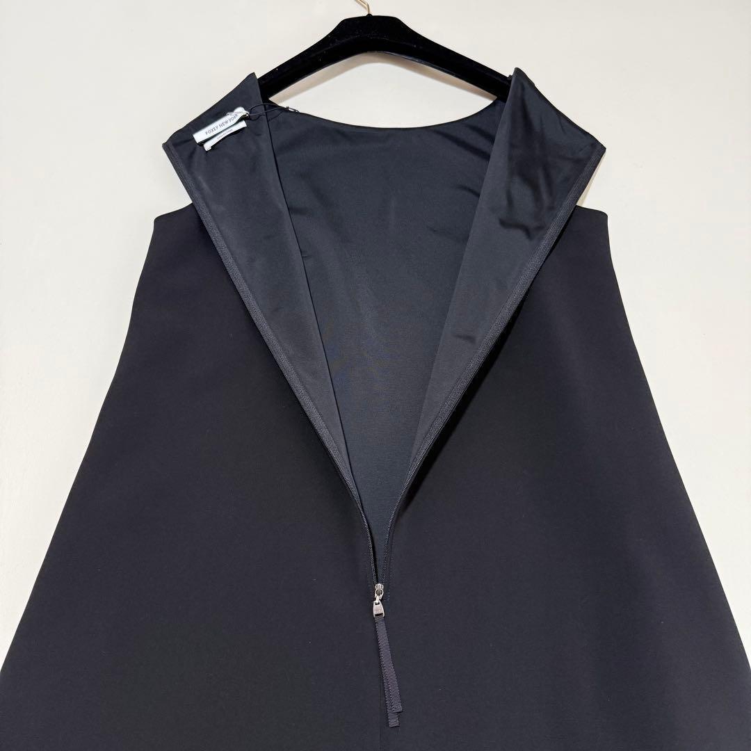 新品✨️フォクシー✨２点セット　レイヤードワンピース（L）ブラック　Aライン