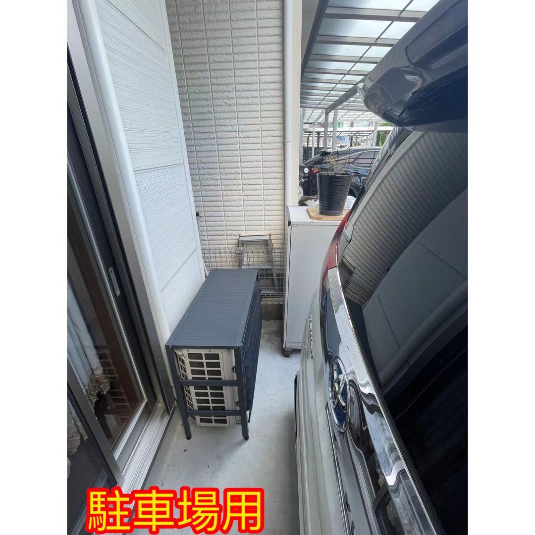 アルミ製エアコン室外機カバールーバー方向可調整Mライトグレー