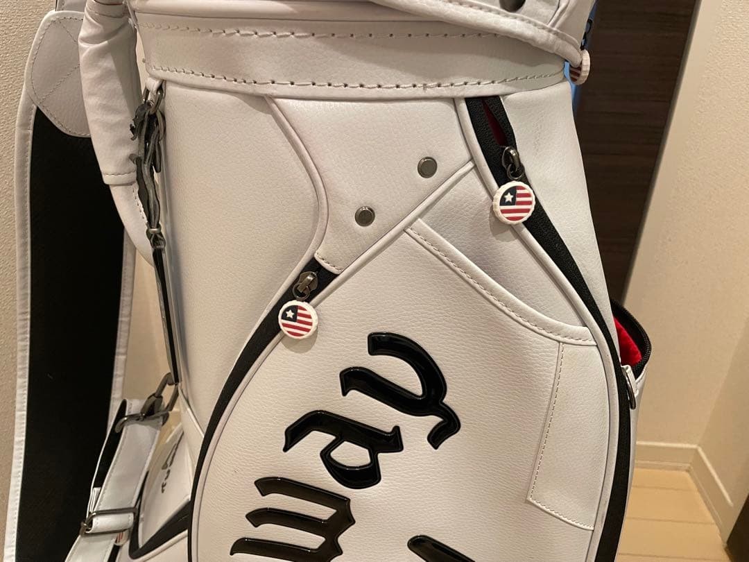 [希少]Callaway ゴルフバッグ ホワイト チャック1箇所破損