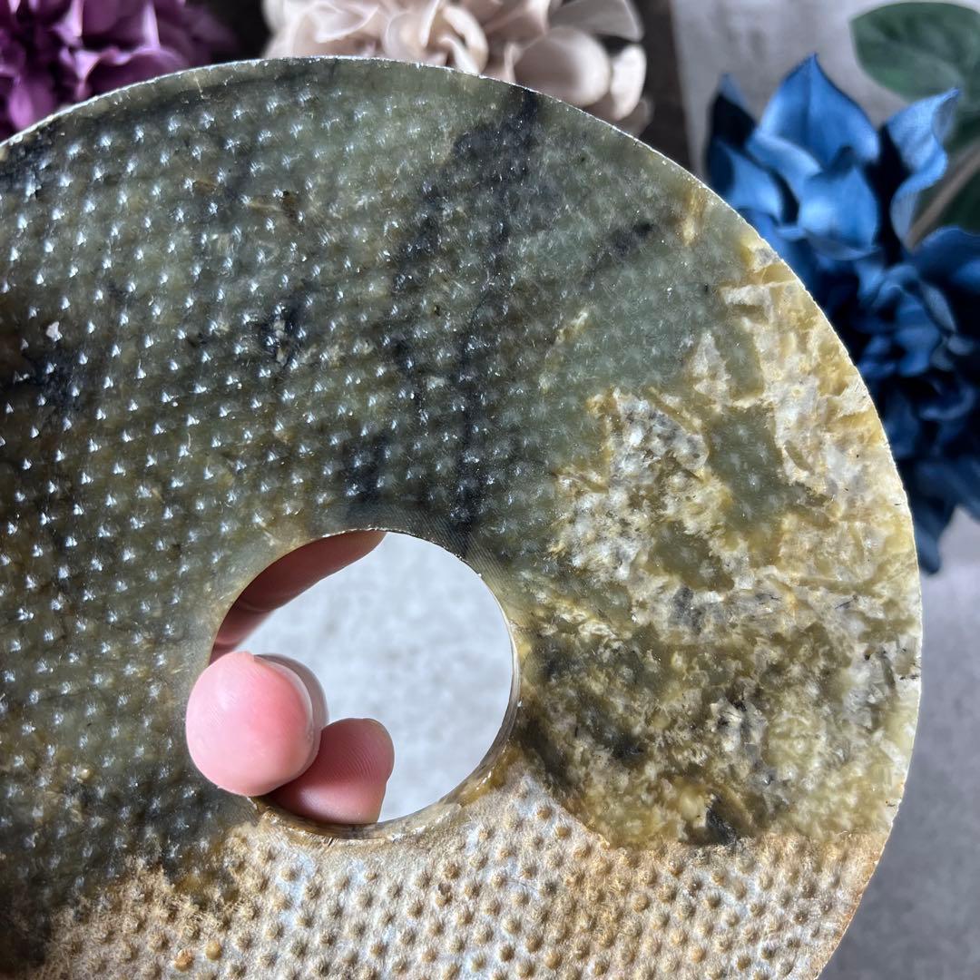 【中国古玩】玉璧　16cm 玉壁　古玉　玉石