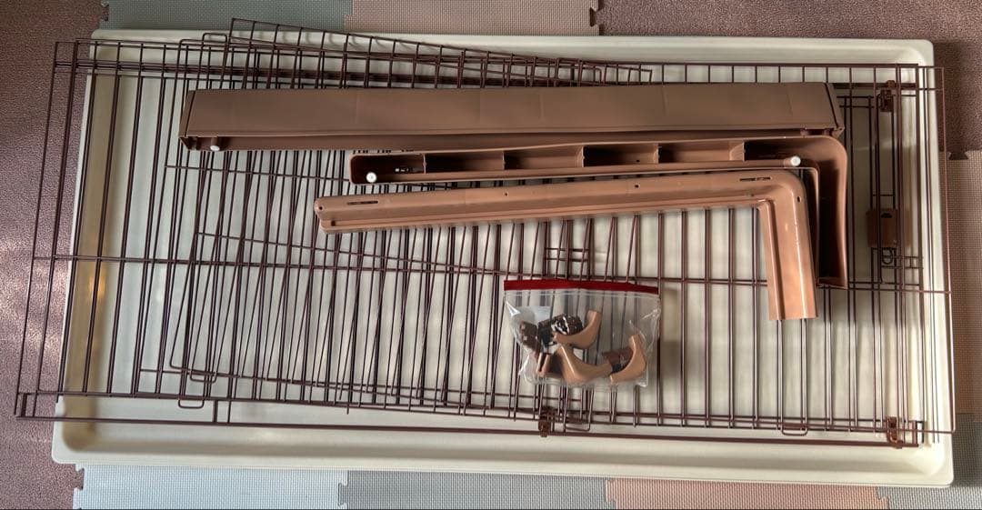 【美品】犬用ゲージ　ペットサークル　底面トレー付き　リッチェル