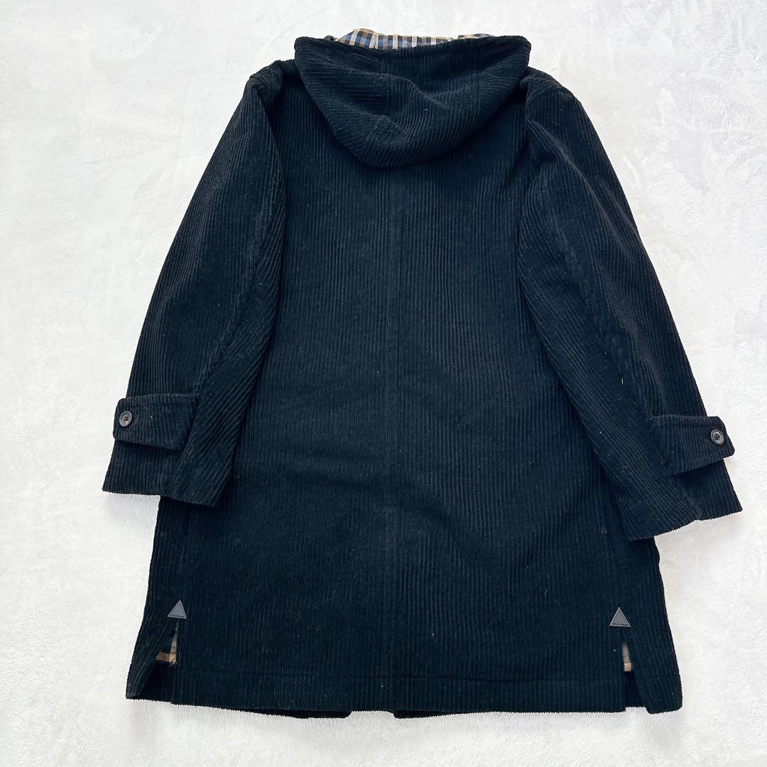 アクアスキュータム　コーデュロイ　アルパカ混　ダッフルコート　S
