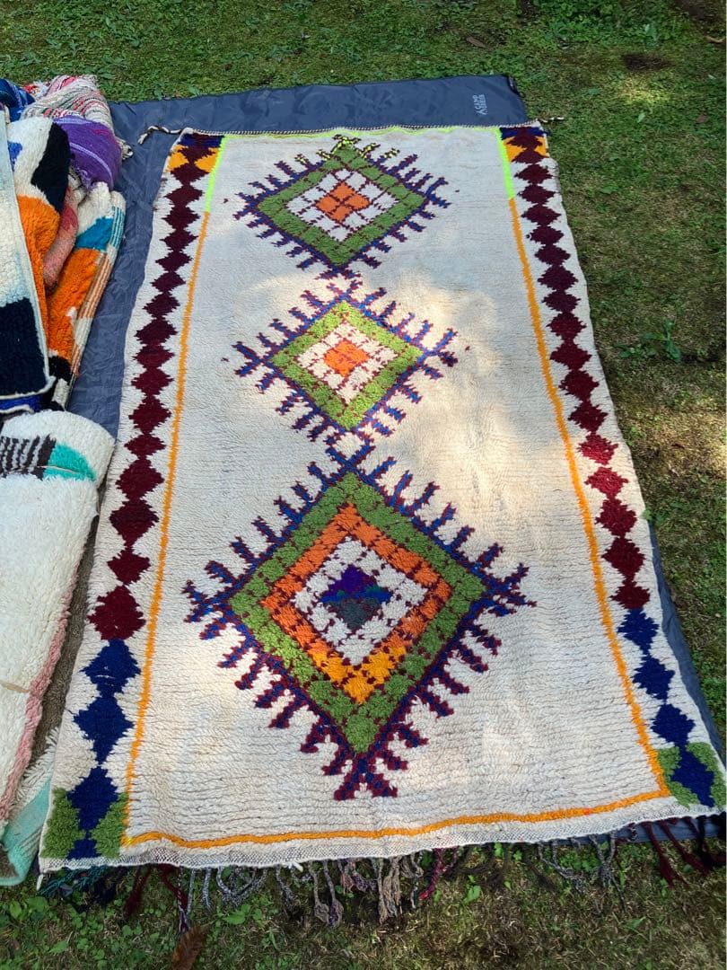 Moroccan rug/モロッコラグ　羊毛のラグ　北欧　ミッドセンチュリー