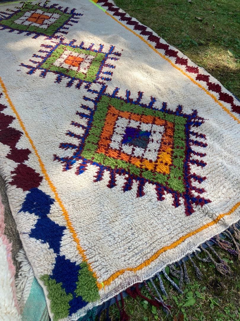 Moroccan rug/モロッコラグ　羊毛のラグ　北欧　ミッドセンチュリー