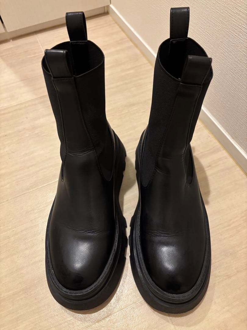 SeaRoomlynn Mould サイドゴアショートブーツ ブラック L 厚底