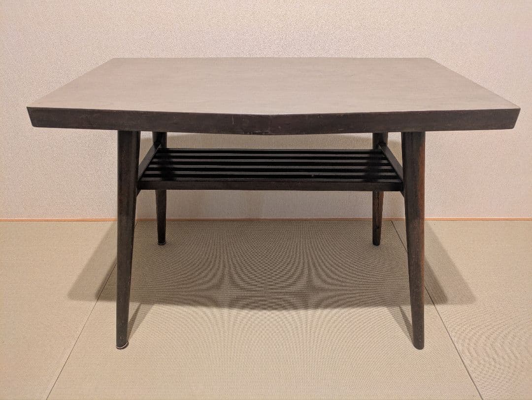 【北欧ミッドセンチュリー風】サイドテーブル マガジンラック付き コーヒーテーブル