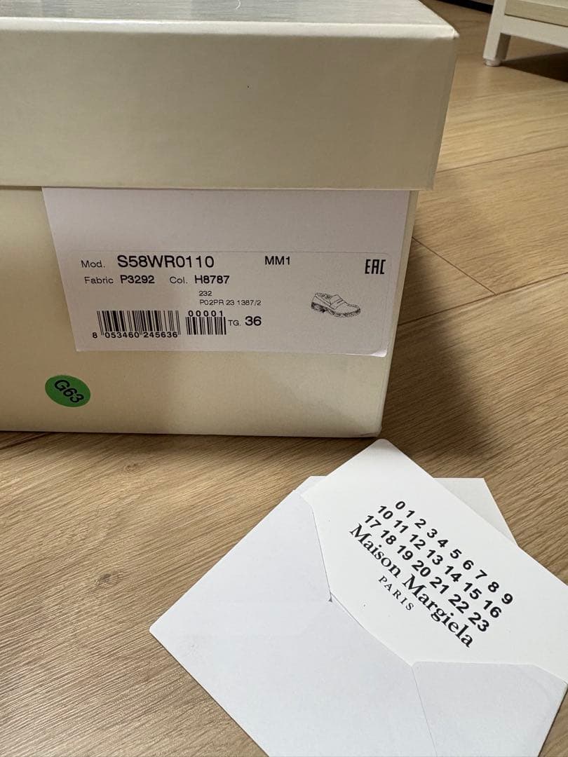 美品maison margiela tabi 厚底ローファーマルジェラタビブーツ