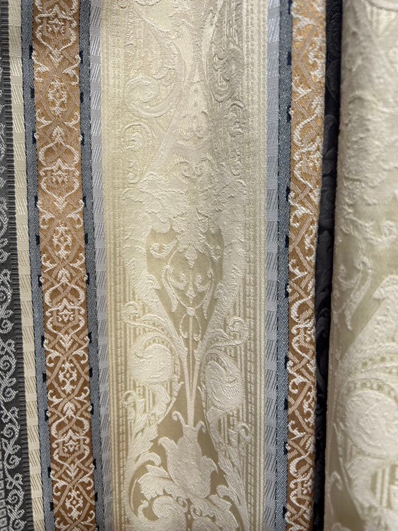 【高級感】ジャカードカーテン＆レースカーテンセット