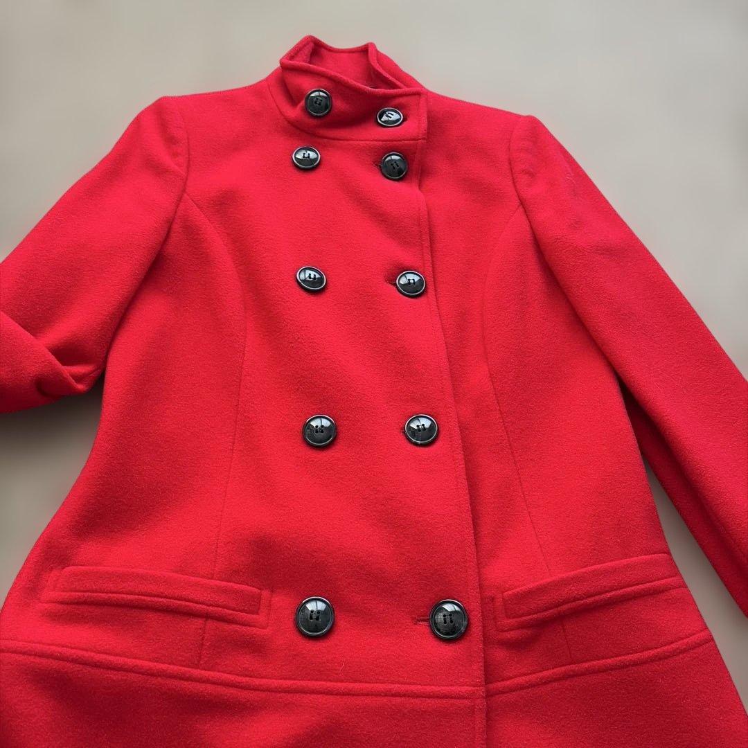 ⑥ LAURA ASHLEY レッド ダブルブレストコート サイズ10