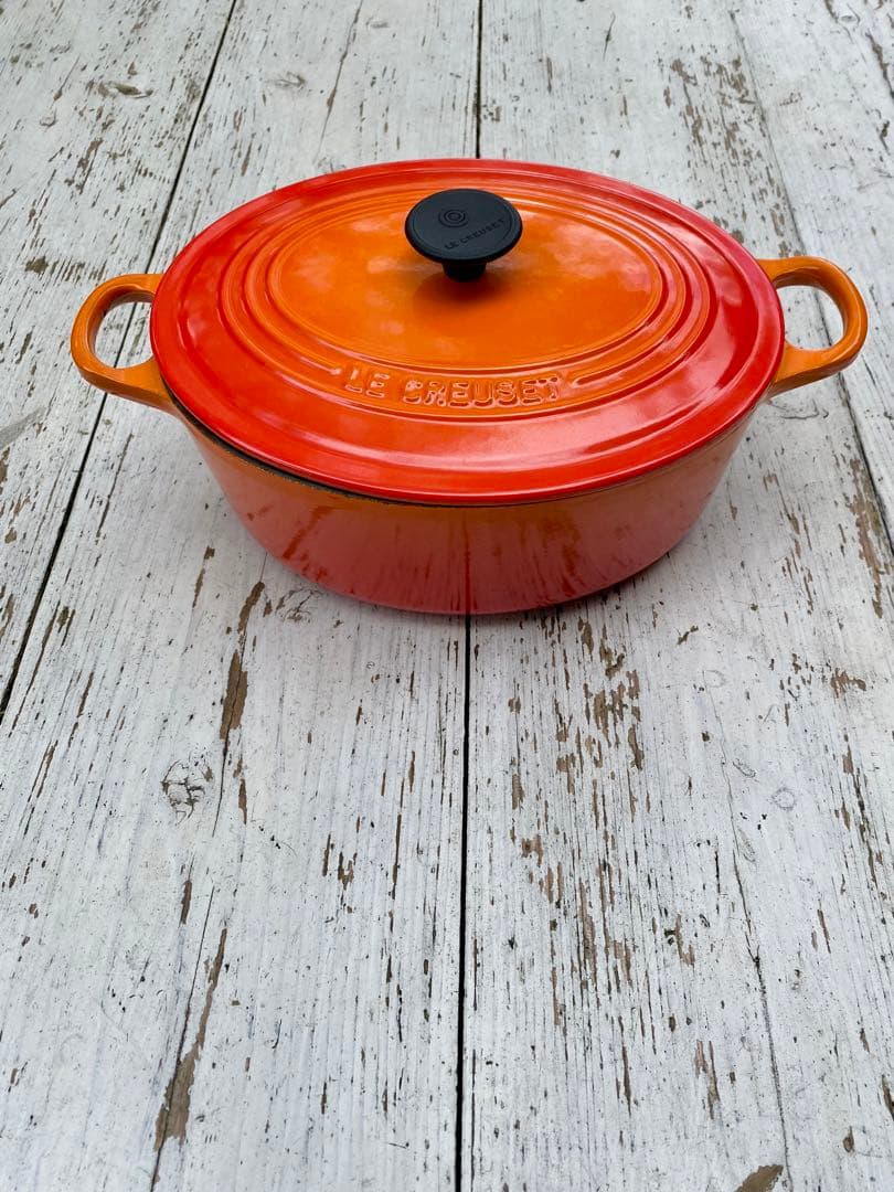 【美品】ルクルーゼ オーバルココット25 鋳物 ホーロー鍋 フランス製