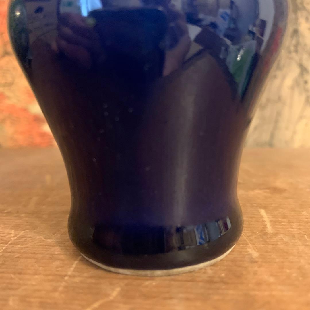 中国美術 祭蓝釉 清康熙　慎德堂博古製　観音瓶