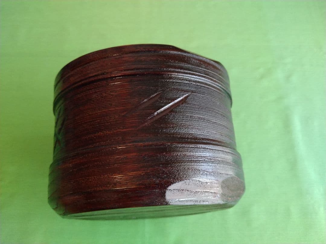 村瀬治兵衛 沢栗 建水 （漆塗 木製） 茶道具