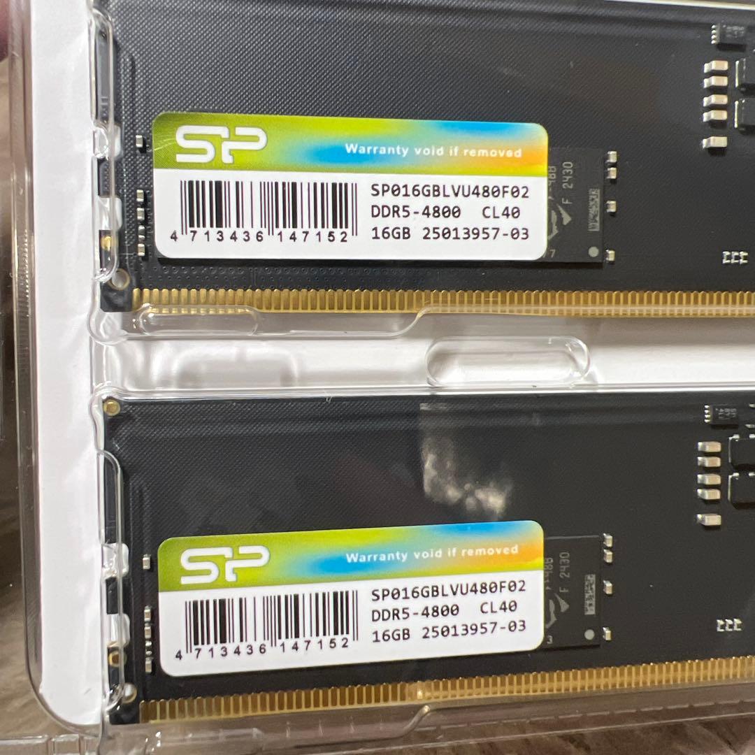 シリコンパワー DDR5 32GB (2x16GB) 4800MHz