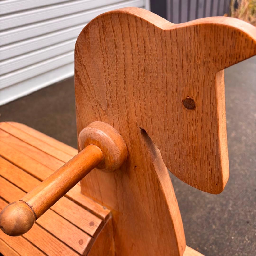 【送料込】木馬　モクバ　木製　インテリア　天然木　アンティーク