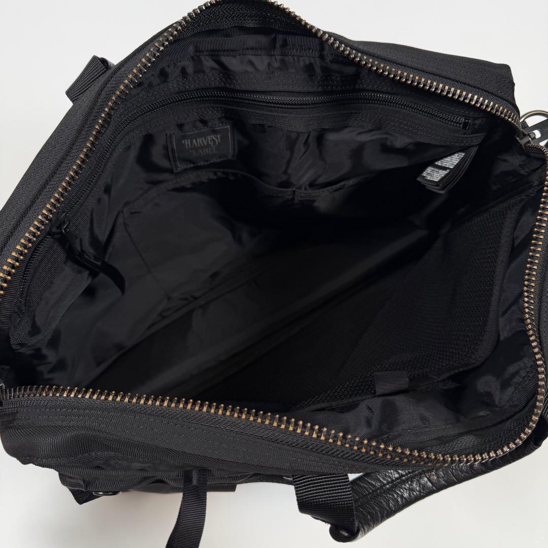 【極美品】ハーヴェストレーベル　ビジネスバッグ　2way カスタム　ブラック