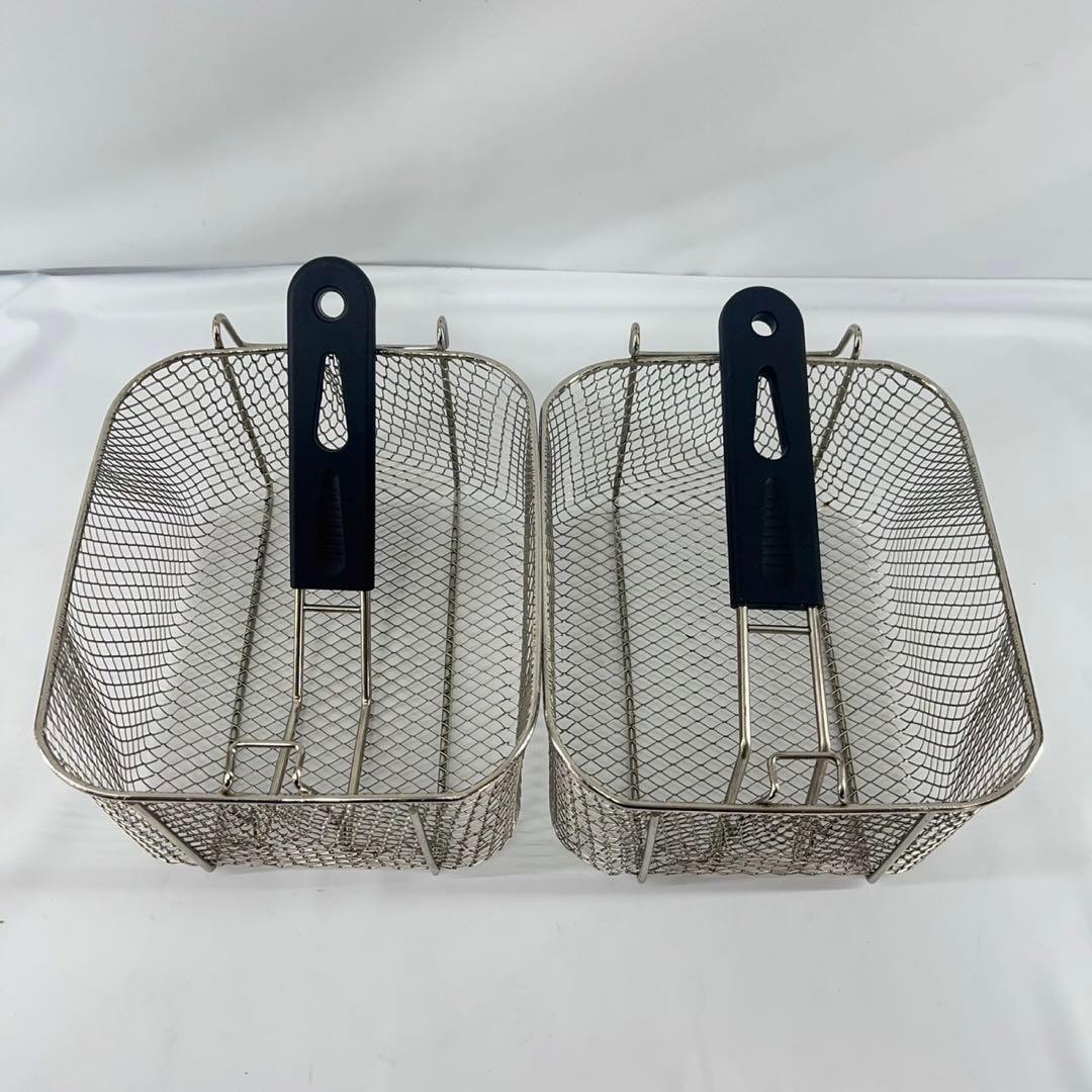 業務用２槽式卓上電気フライヤー 1槽（6L 100V） ×２ 店舗用品 厨房機器