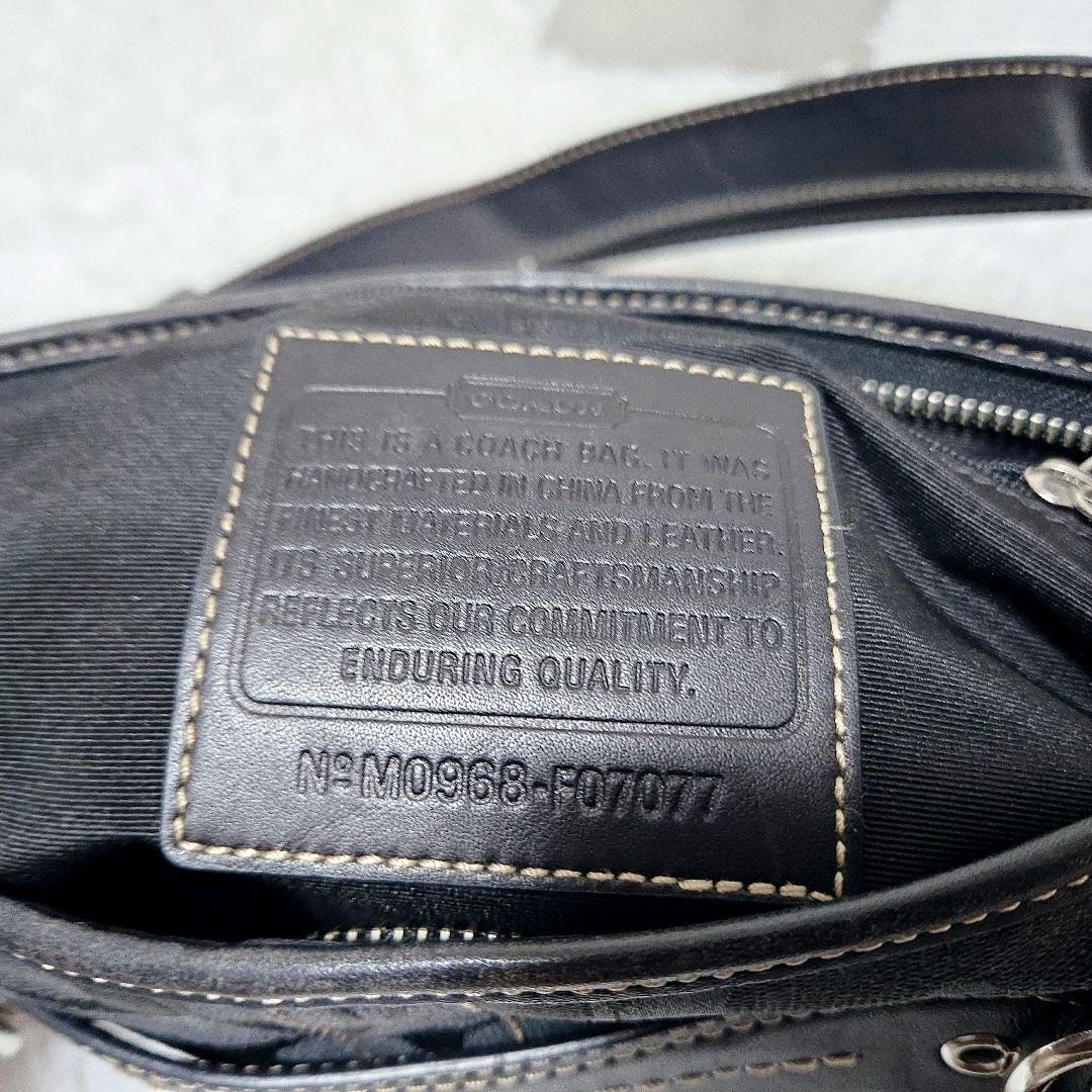 COACH シグネチャー ワンショルダーバッグ 黒 F07077