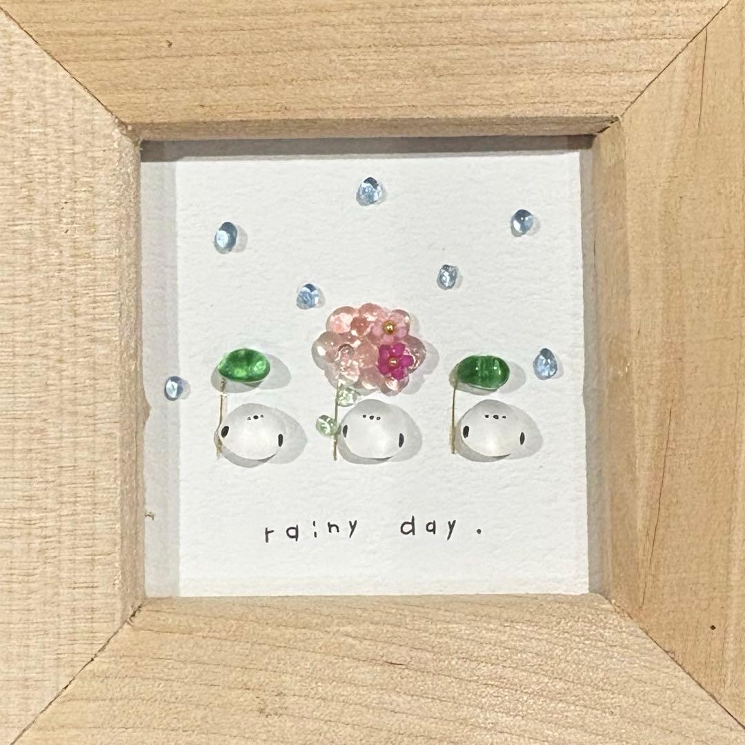 シマエナガ　桜満開　お花見！シーグラスアート