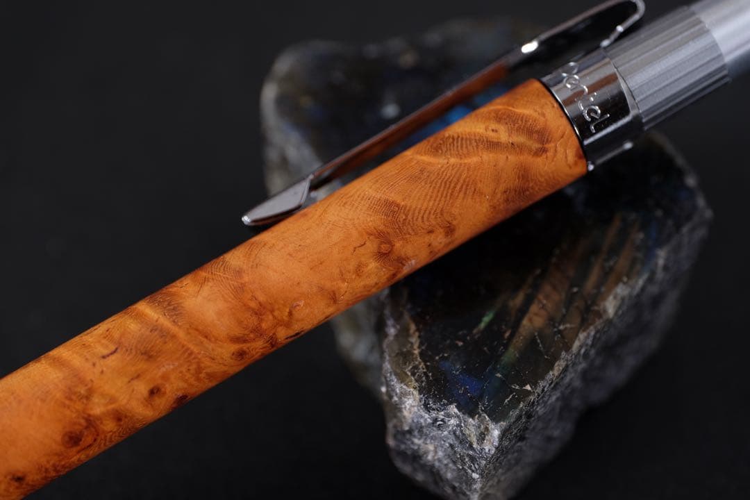 PG5木軸カスタムシャープペンシル0056 花梨瘤　高村杢工房