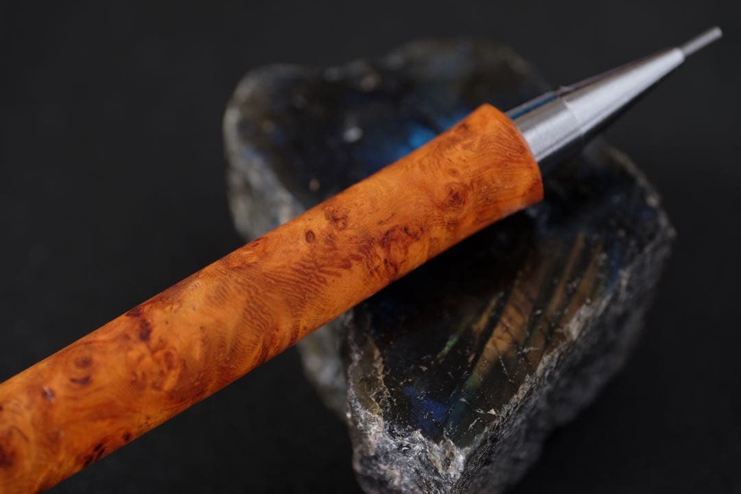 PG5木軸カスタムシャープペンシル0056 花梨瘤　高村杢工房