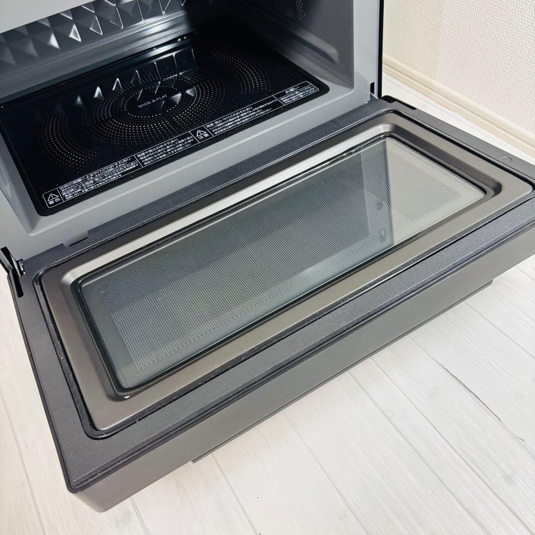 【庫内美品】 TOSHIBA 電子レンジ ER-VS23-K 21年製 フラット