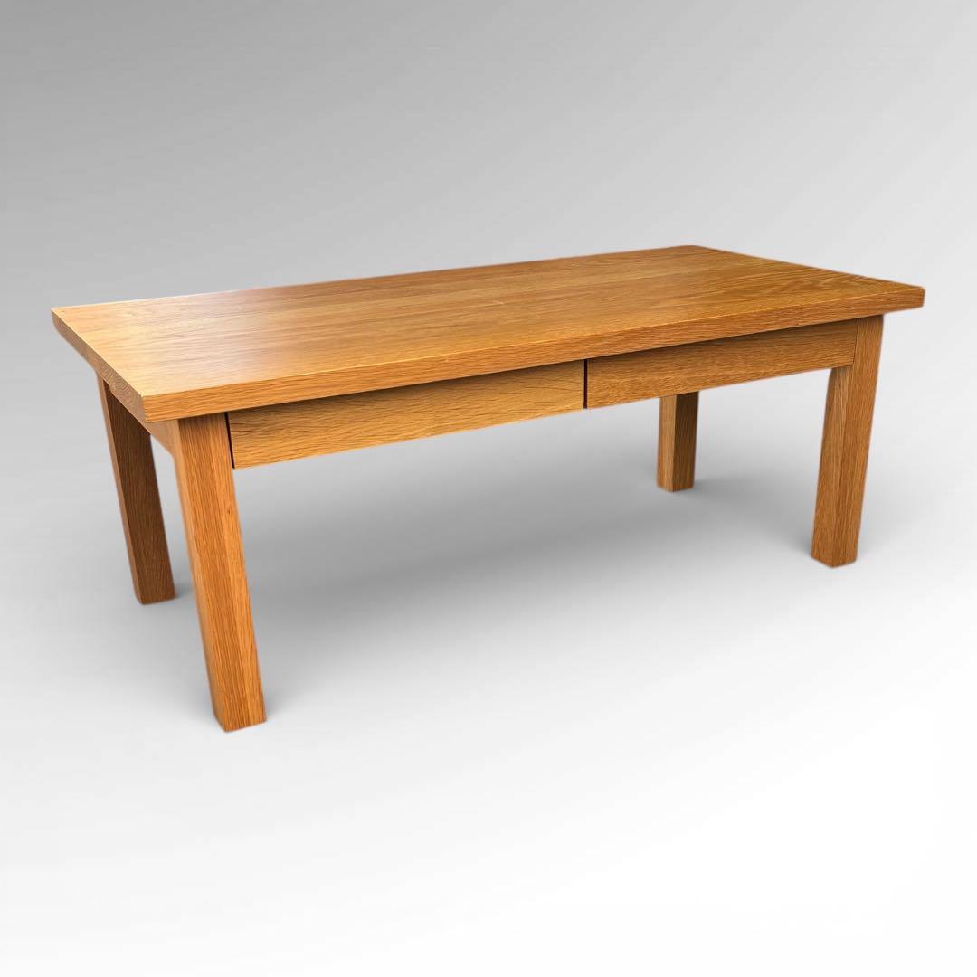 美品　廃盤　無印良品　ローテーブル　引き出し　オーク材　ナチュラル 無垢材