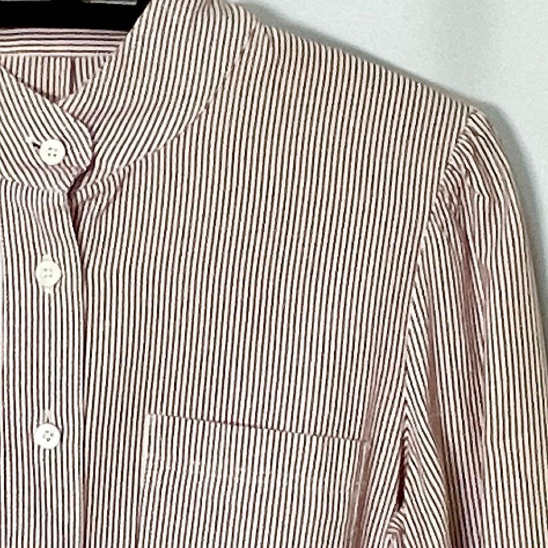 ミュウミュウ Q9 ストライプ フリルシャツ 長袖 イタリア製 40