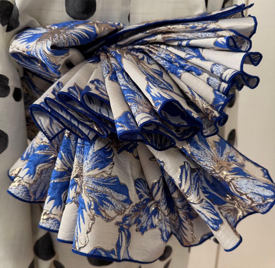 なの　大人兵児帯【ブルーコンパクタ】【夢想花】セット