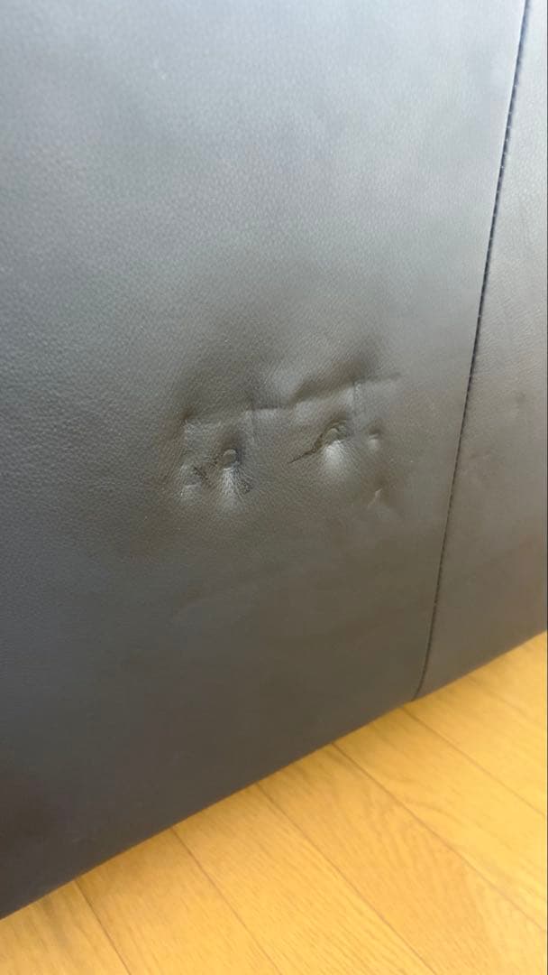 italsofa 黒レザー　3人掛けソファ