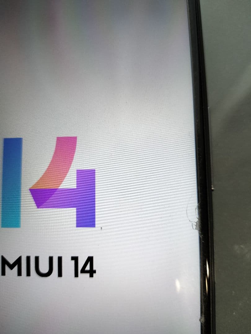 Redmi Note 10 グレー MIUI 14 画面ひびあり