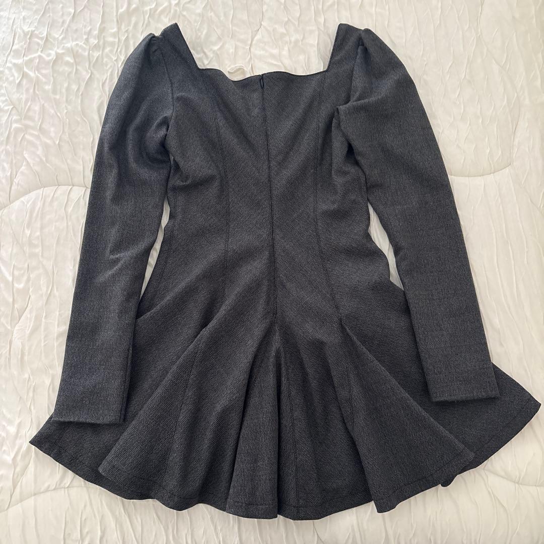 パネルフレアガーリーワンピース black Sサイズ