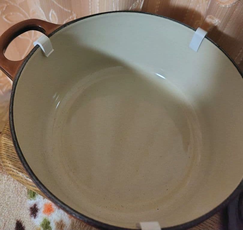 LE CREUSET ル・クルーゼ　両手鍋 ブラウン　18センチ