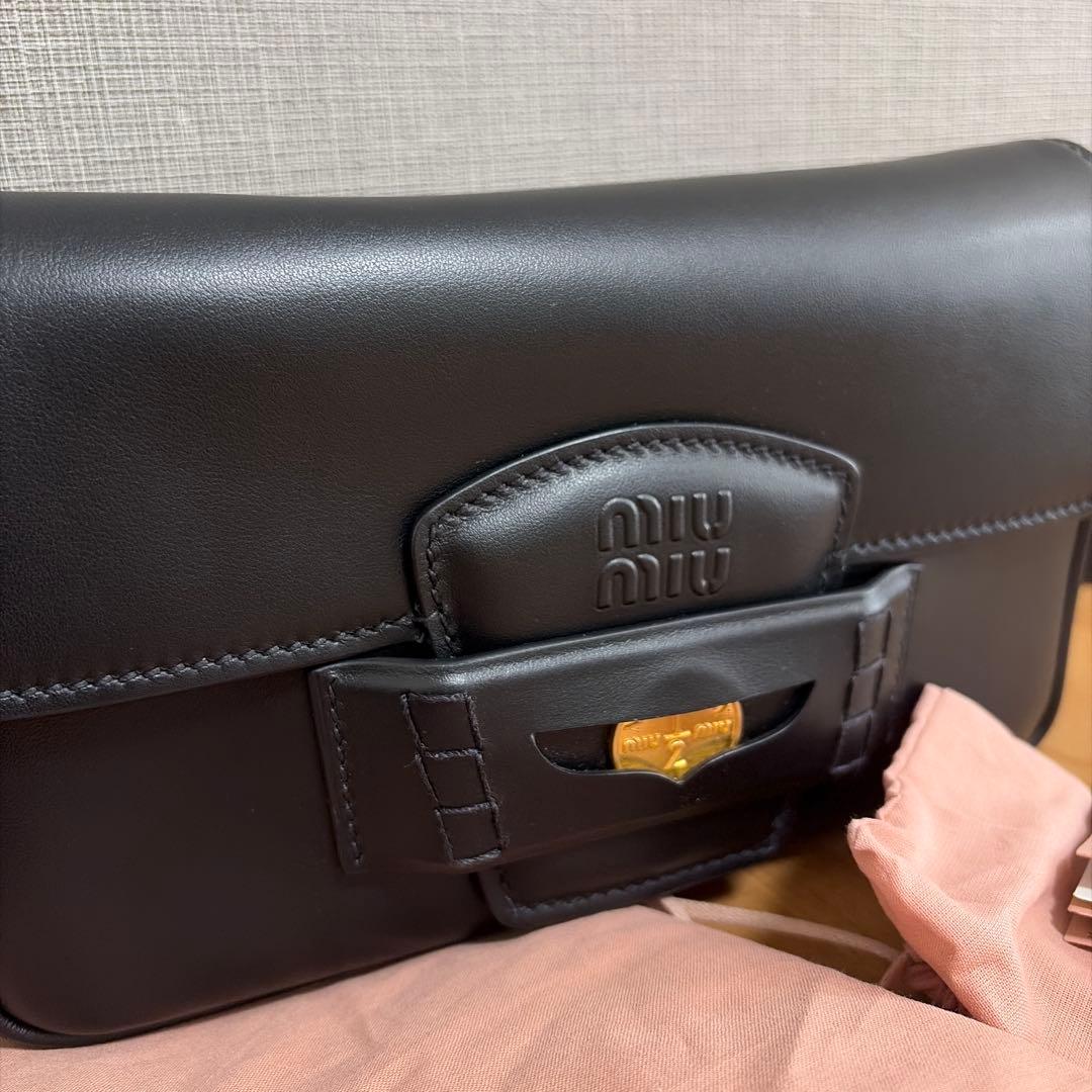 miu miu ペニーバッグ 黒 保存袋付き