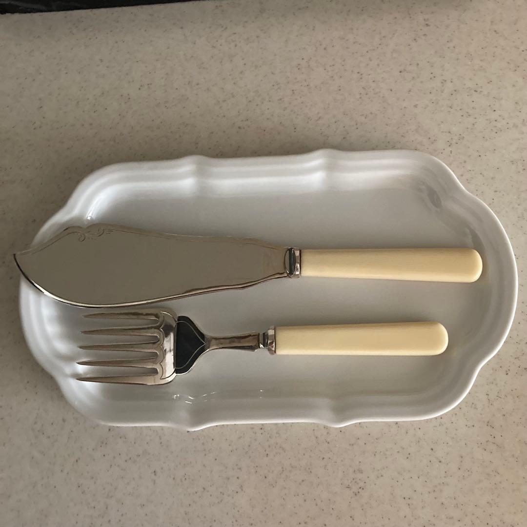 英国アンティーク シルバープレイト　ナイフ& フォークセット