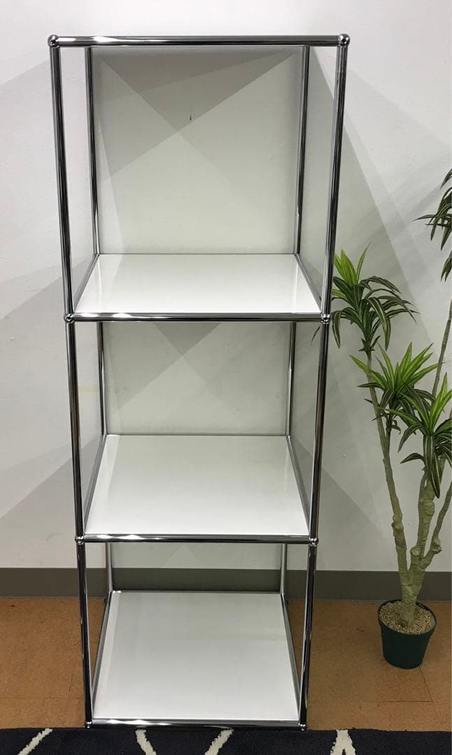 USMハラー 1列4段 ピュアホワイトのラック2個セットです。