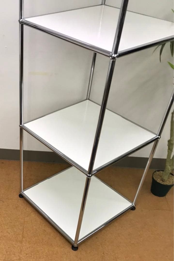 USMハラー 1列4段 ピュアホワイトのラック2個セットです。