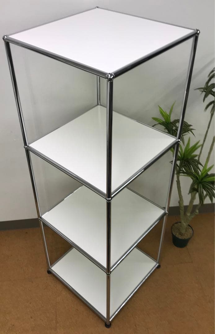 USMハラー 1列4段 ピュアホワイトのラック2個セットです。