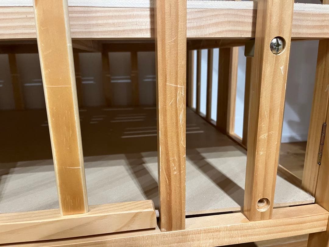 【説明書・部品揃ってます】大和屋　折りたたみベビーベッドFL