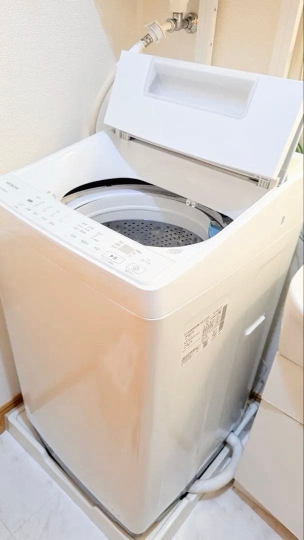 【2024年製・使用1ヶ月】日立 全自動洗濯機 7kg BW-G70K 静音