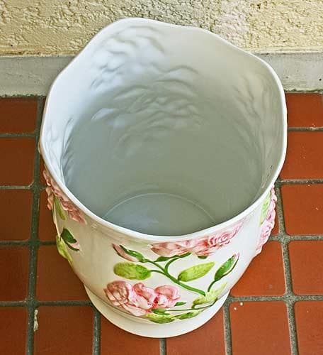 ポルトガル製 傘立て ローズ ピンク バラ レリーフ   PAN-230P