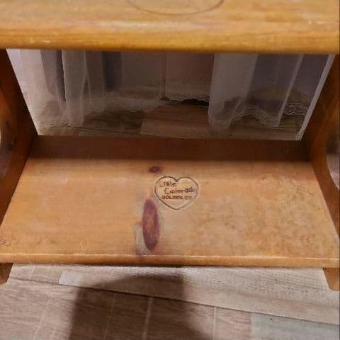 お値下げ カントリー 木製 ハートデザインがかわいい 持ち手付き 3段 ラック