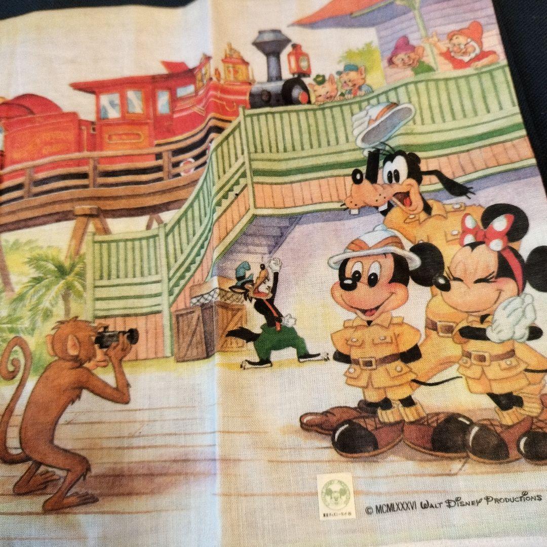アドベンチャーランド　ハンカチ　昭和レトロ　東京ディズニーランド　開園当初