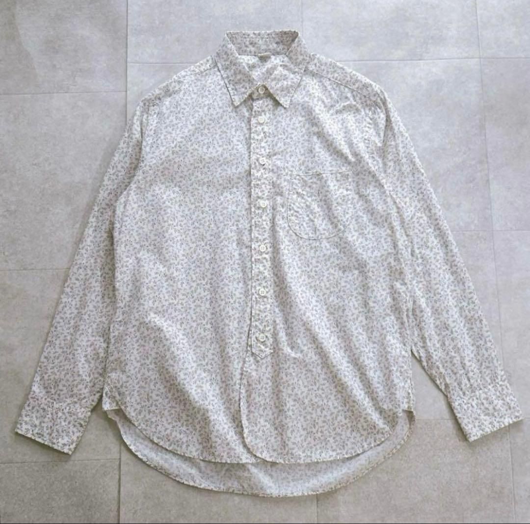 極美品✨45R バチスト小花プリントの908ローファーシャツ R刺繍 5.5万