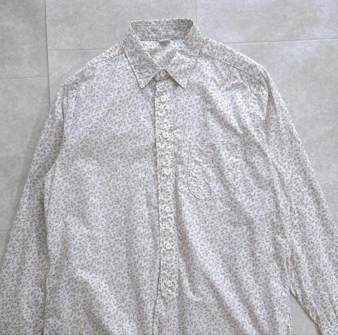 極美品✨45R バチスト小花プリントの908ローファーシャツ R刺繍 5.5万
