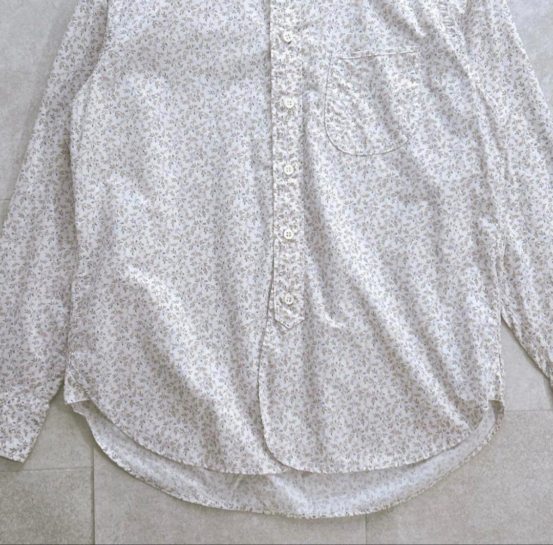 極美品✨45R バチスト小花プリントの908ローファーシャツ R刺繍 5.5万