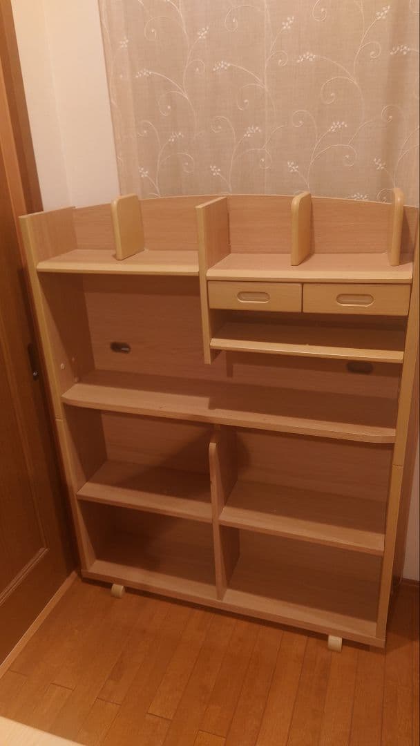 コイズミ 木製学習机セット 本棚 ライト付き【受け渡し限定】