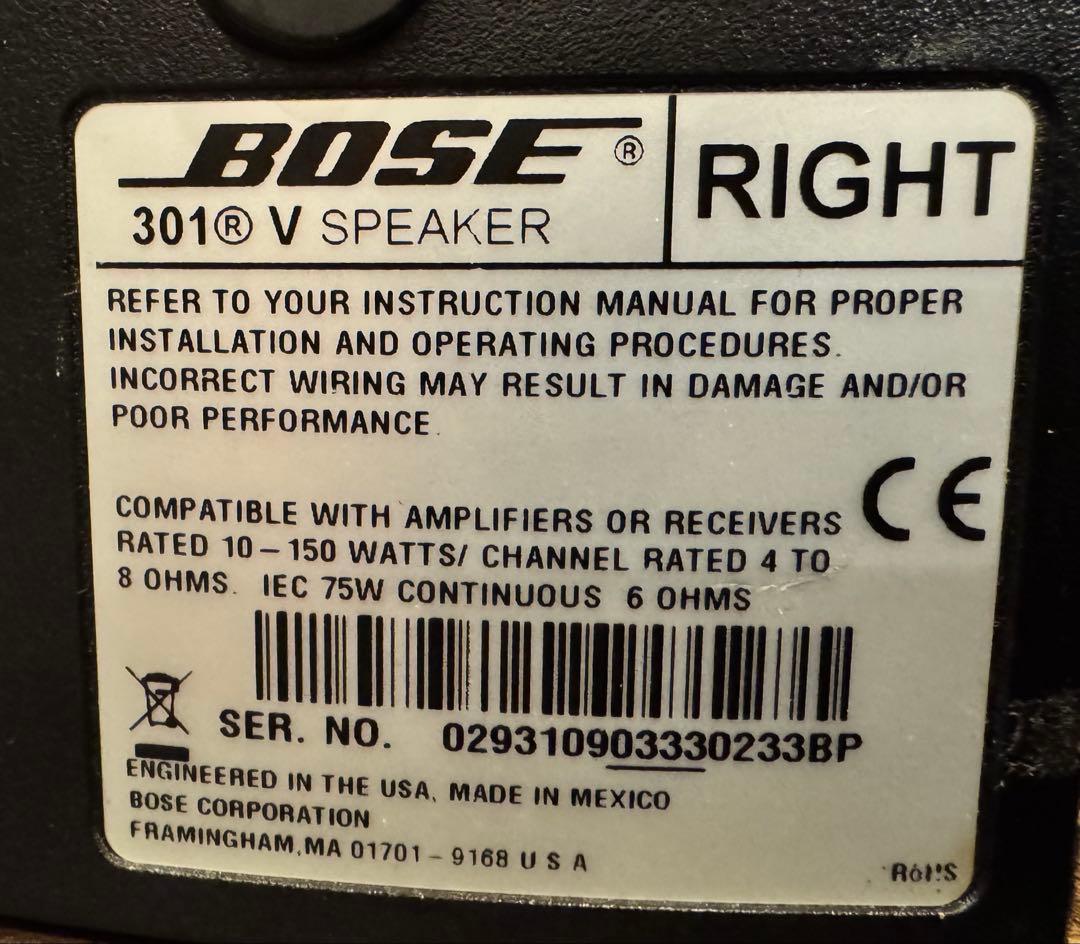 BOSE 301V 希少チェリーウッド【美品】 ペアスピーカー