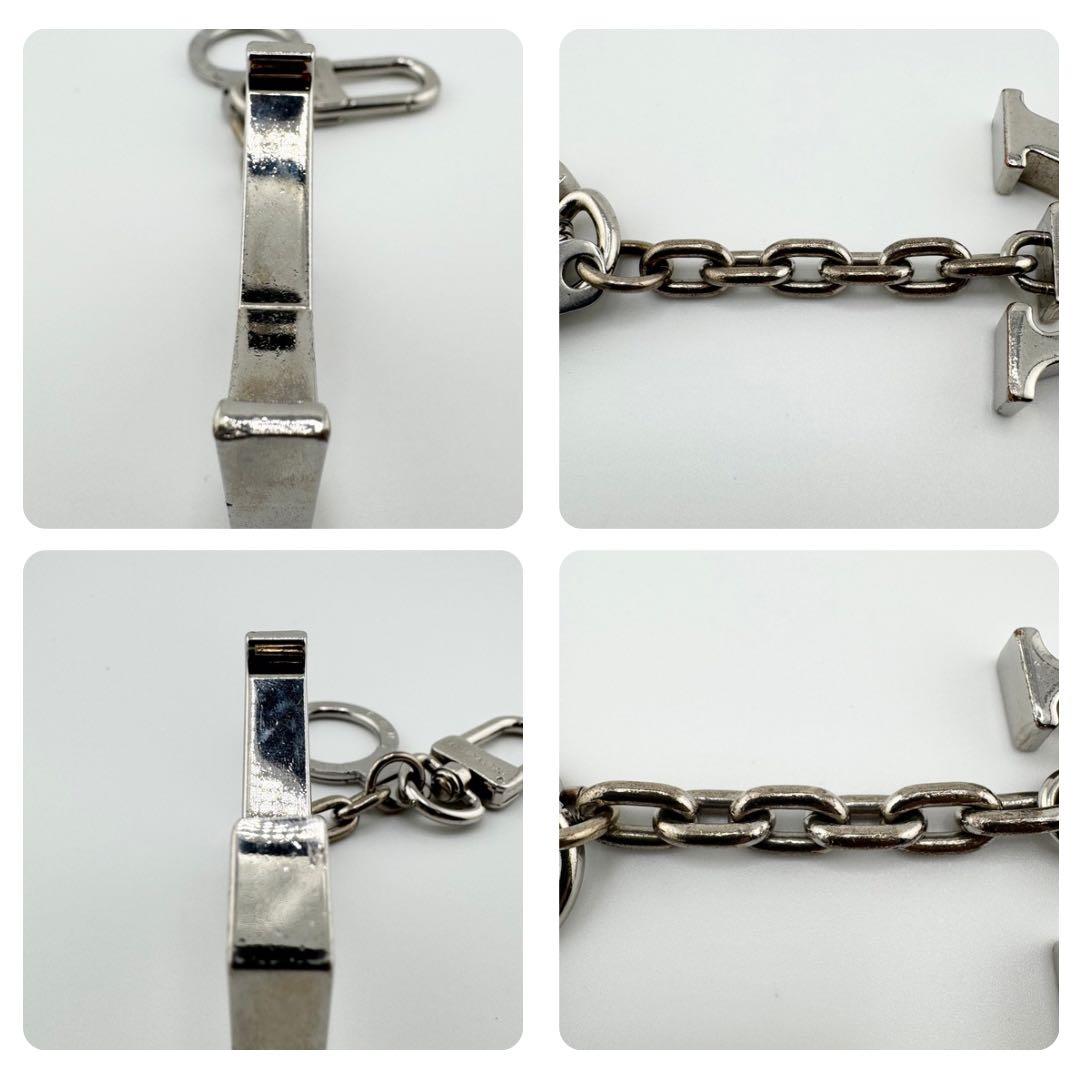 極美品 ルイヴィトン ポルトクレ イニシアル LVロゴ キーリング キーホルダー